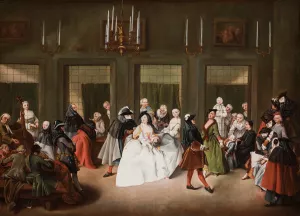 The Convent Parlour by Pietro Longhi Oil Painting
