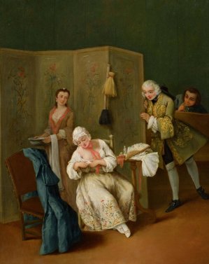 The Indiscreet Gentleman by Pietro Longhi Oil Painting