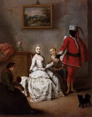 The Letter of the Moor by Pietro Longhi - Oil Painting Reproduction