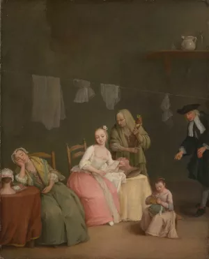 The Letter by Pietro Longhi Oil Painting