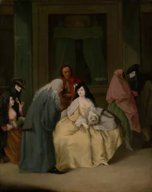 The Meeting by Pietro Longhi Oil Painting