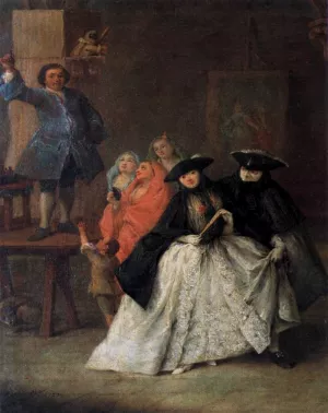 The Mountebank Oil painting by Pietro Longhi