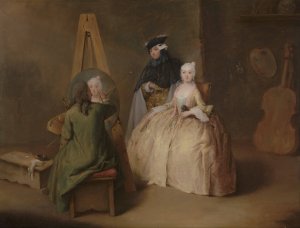 The Painter in His Studio by Pietro Longhi Oil Painting