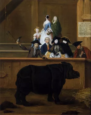 The Rhinoceros Oil painting by Pietro Longhi