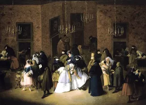 The Ridotto in Venice by Pietro Longhi - Oil Painting Reproduction