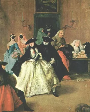 The Ridotto by Pietro Longhi - Oil Painting Reproduction