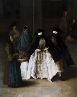 The Scent-Seller by Pietro Longhi - Oil Painting Reproduction