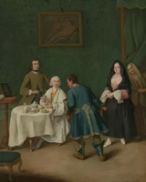 The Temptation by Pietro Longhi Oil Painting
