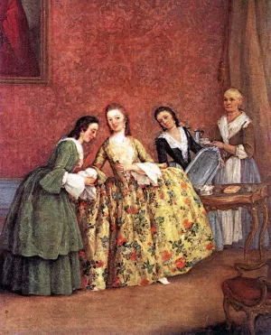 The Venetian Lady's Morning Oil painting by Pietro Longhi