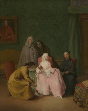 The Visit by Pietro Longhi Oil Painting