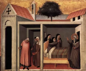 Beata Umilta Heals a Sick Nun by Pietro Lorenzetti Oil Painting