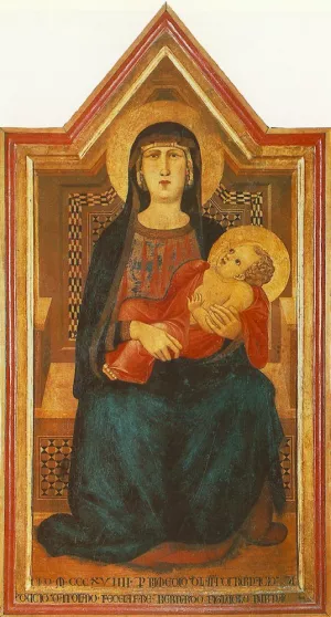 Madonna of Vico l'Abate Oil painting by Pietro Lorenzetti