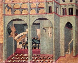 Predella Panel: The Annunciation to Sobac by Pietro Lorenzetti Oil Painting