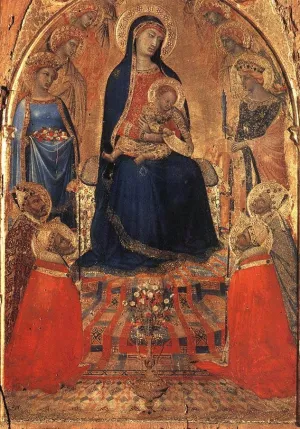 Small Maesta by Pietro Lorenzetti - Oil Painting Reproduction