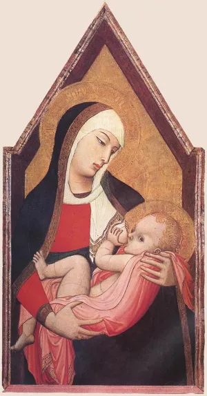 Suckling Madonna Oil painting by Pietro Lorenzetti