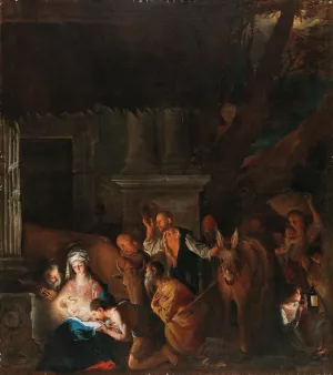 Adoration of the Shepherds by Pietro Paolini Oil Painting