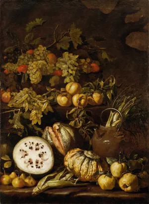 Still Life with Fruit by Pietro Paolo Bonzi Oil Painting