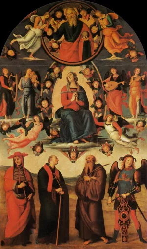 Assumption of the Virgin with Four Saints by Pietro Perugino Oil Painting