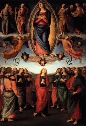 Assumption of the Virgin Oil painting by Pietro Perugino