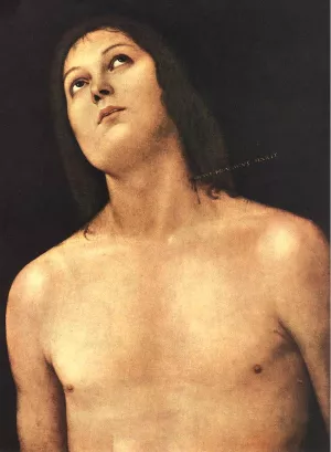 Bust of St. Sebastian by Pietro Perugino Oil Painting