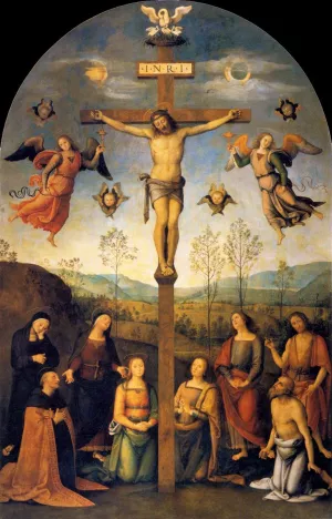 Crucifixion Oil painting by Pietro Perugino