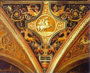 Detail of the Ceiling by Pietro Perugino Oil Painting
