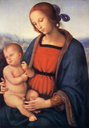 Madonna with Child by Pietro Perugino Oil Painting
