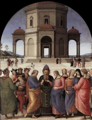 Marriage of the Virgin by Pietro Perugino - Oil Painting Reproduction