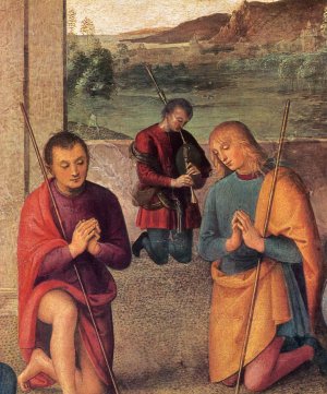 Nativity Detail by Pietro Perugino Oil Painting