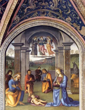 Nativity by Pietro Perugino Oil Painting