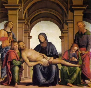 Pieta by Pietro Perugino Oil Painting