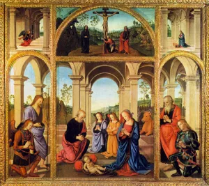 Polyptych Albani Torlonia painting by Pietro Perugino