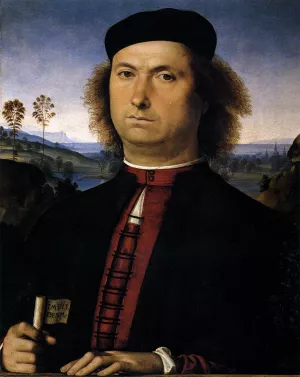 Portrait of Francesco delle Opere by Pietro Perugino - Oil Painting Reproduction