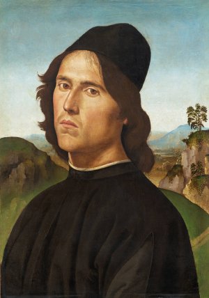 Portrait of Lorenzo di Cred by Pietro Perugino Oil Painting