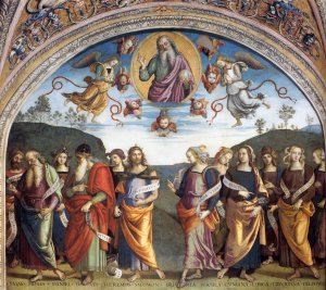 Prophets and Sibyls by Pietro Perugino Oil Painting