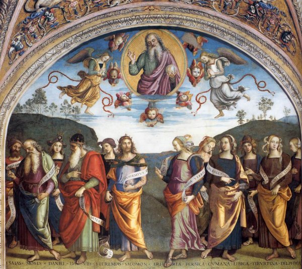 Prophets and Sibyls by Pietro Perugino - Hand-Painted Oil Painting Reproduction