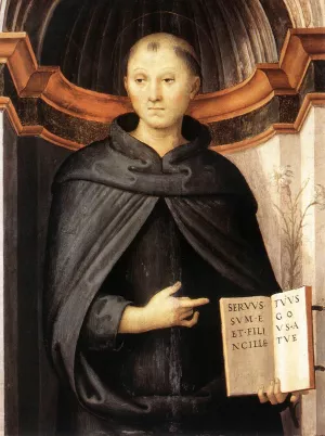 St Nicholas of Tolentino by Pietro Perugino Oil Painting