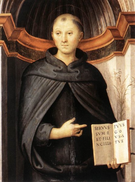 St Nicholas of Tolentino by Pietro Perugino - Hand-Painted Oil Painting Reproduction