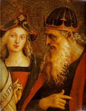The Almighty with Prophets and Sybils Detail Oil painting by Pietro Perugino
