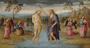 The Baptism of Christ by Pietro Perugino Oil Painting