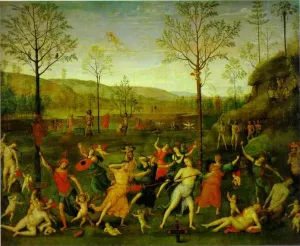 The Combat of Love and Chastity by Pietro Perugino Oil Painting