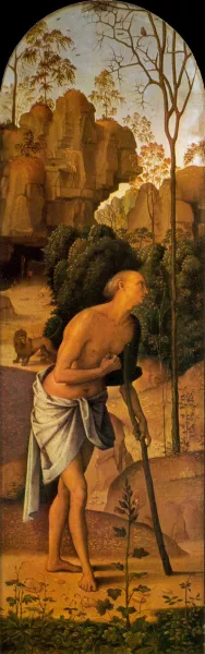 The Galitzin Triptych: St Jerome painting by Pietro Perugino