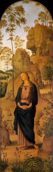 The Galitzin Triptych: St Mary Magdalene by Pietro Perugino - Oil Painting Reproduction