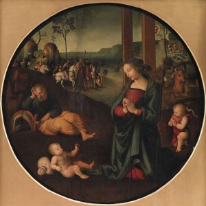 The Holy Family by Pietro Perugino Oil Painting