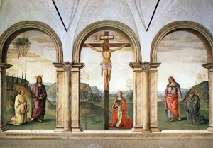 The Pazzi Crucifixion painting by Pietro Perugino