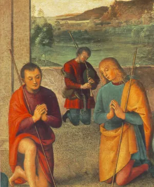 The Presepio Detail by Pietro Perugino Oil Painting