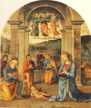 The Presepio by Pietro Perugino Oil Painting