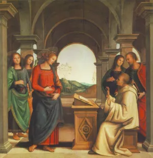 The Vision of St. Bernard Oil painting by Pietro Perugino