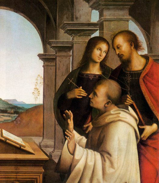 The Vision of St Bernard Detail by Pietro Perugino - Hand-Painted Oil Painting Reproduction