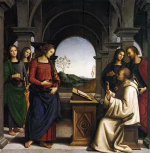 The Vision of St Bernard by Pietro Perugino Oil Painting